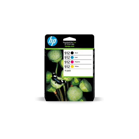 HP 912 Pack de 4 cartouches d'encre Noir/Cyan/Magenta/Jaune authentiques