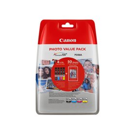 Canon Pack économique de papiers photo CLI-551XL BK/C/M/Y à haut rendement
