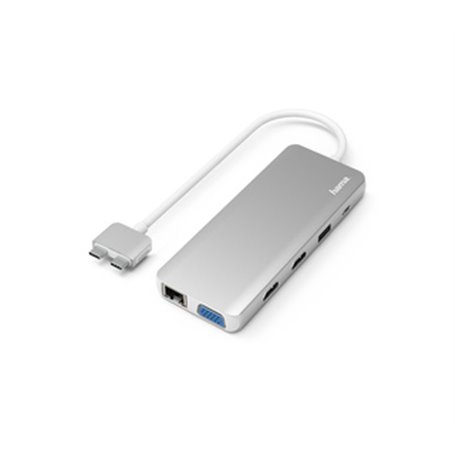 Hama 00200133 station d'accueil USB 3.2 Gen 1 (3.1 Gen 1) Type-C Argent