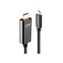 Lindy 43315 câble vidéo et adaptateur 5 m USB Type-C HDMI Type A (Standard) Noir