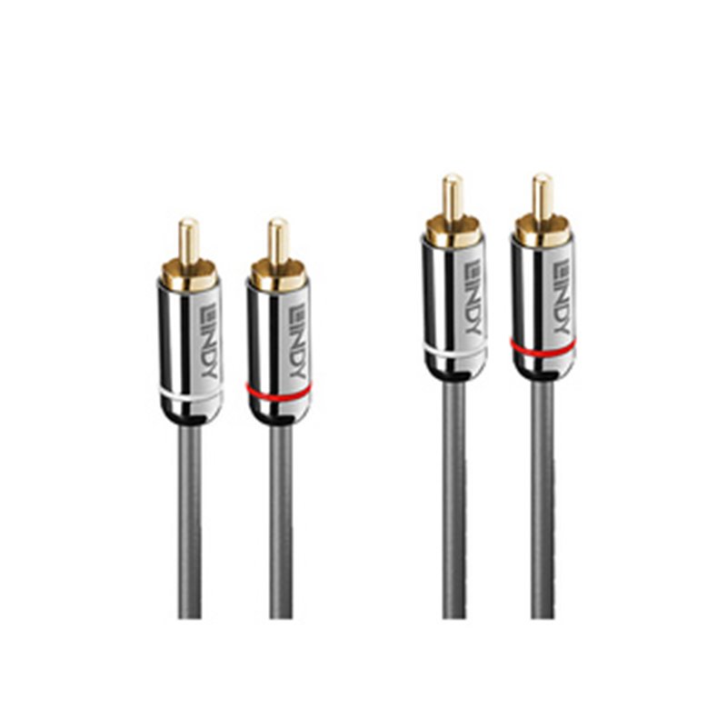 Lindy 35344 câble audio 0,5 m 2 x RCA Anthracite