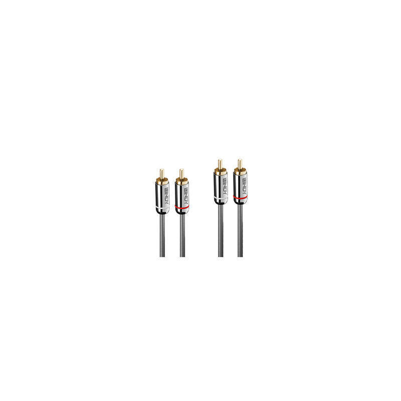 Lindy 35349 câble audio 10 m 2 x RCA Anthracite