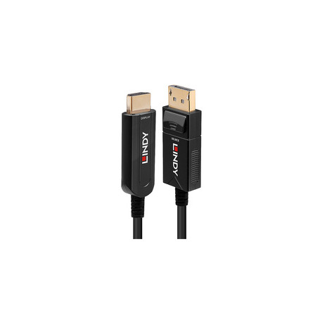 Lindy 38493 câble vidéo et adaptateur 40 m DisplayPort HDMI Type A (Standard) Noir
