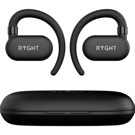 Ecouteurs sans fil extra auriculaires - Bluetooth 5.4 - RYGHT - Open - Noir
