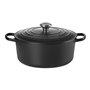 Le Creuset Cocotte Signature ronde 22cm noir Schwarz (21177220000430)