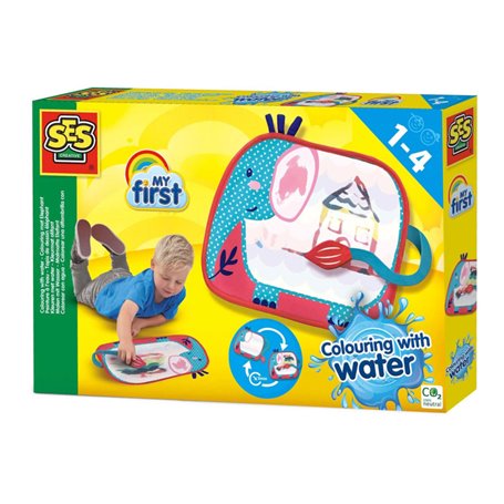 SES Creative My First Peinture à leau - Tapis de dessin éléphant