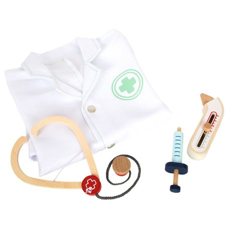 Small Foot - Doctor's Coat with Wooden Accessories
