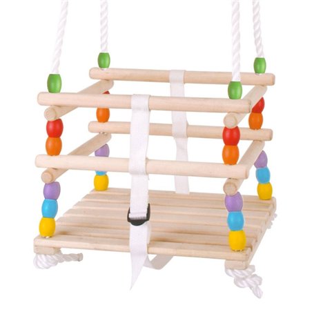 BIGJIGS Wooden toddler swing