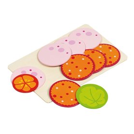 GOKI Tranche de saucisse et feuille de salade GOKI Tranche de saucisse et feuille de salade