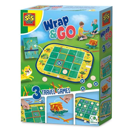 SES Creative Wrap&Go jeux de voyage - Puissance quatre - Pipopipette - Le petit crocodile