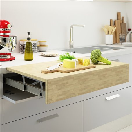 Emuca 2045469 Coulisses pour table extensible et relevable Oplà Top