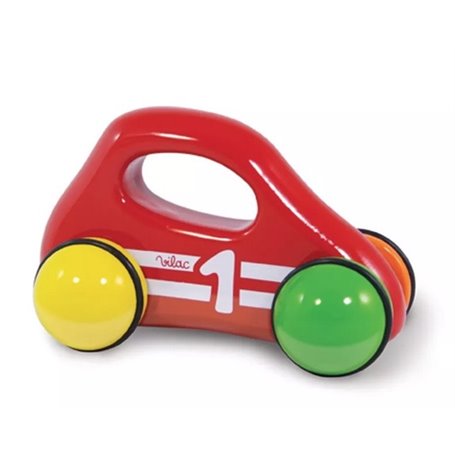 voiture en bois 1er age rouge