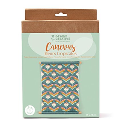 coffret canevas fleurs tropicales