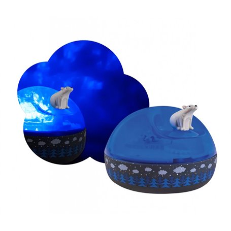 Veilleuse - Projecteur musical d aurores - Ours sur la banquise
