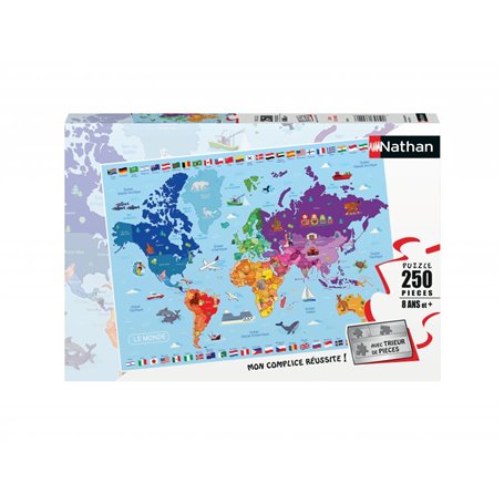 Nathan Puzzle 250 p - Carte du monde