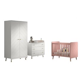 Billy set Commode armoire blanc lit rose