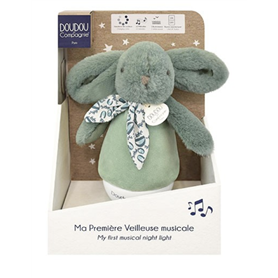 Veilleuse bebe musicale culbuto verte - 16 cm