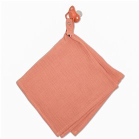 Doudou lange attache tétine - Jeanne - terra