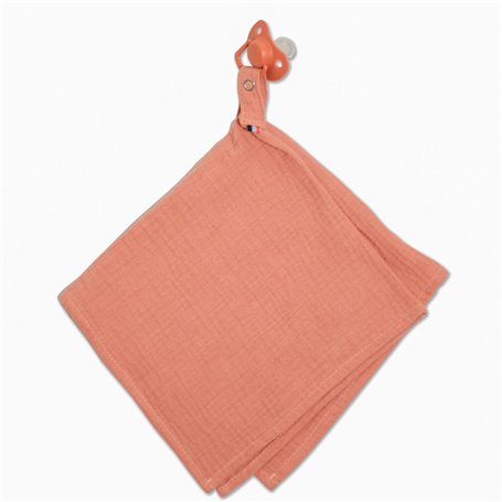 Doudou lange attache tétine - Jeanne - terra