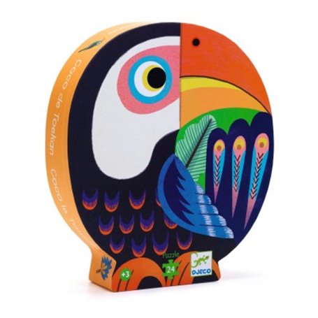 Puzzle silhouette Coco le Toucan 24 pieces