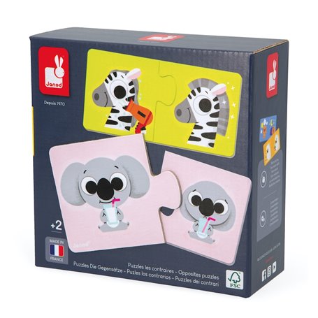 Puzzles 2 pieces Les contraires