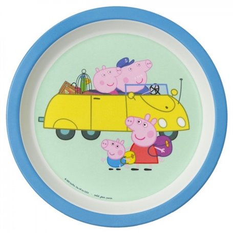 Assiette bebe Peppa Pig avec les grands parents