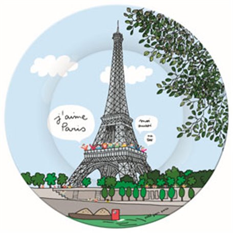 Assiette Melamine Tour Eiffel