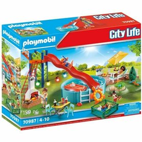 Playset Playmobil 70987 Barbecue Piscine