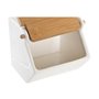 Salière avec couvercle DKD Home Decor 12,5 x 14 x 12 cm Naturel Porcelaine Blanc