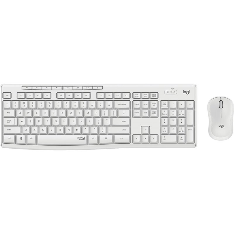 Logitech MK295 Silent Wireless Combo clavier Souris incluse Bureau USB QWERTY Italien Blanc