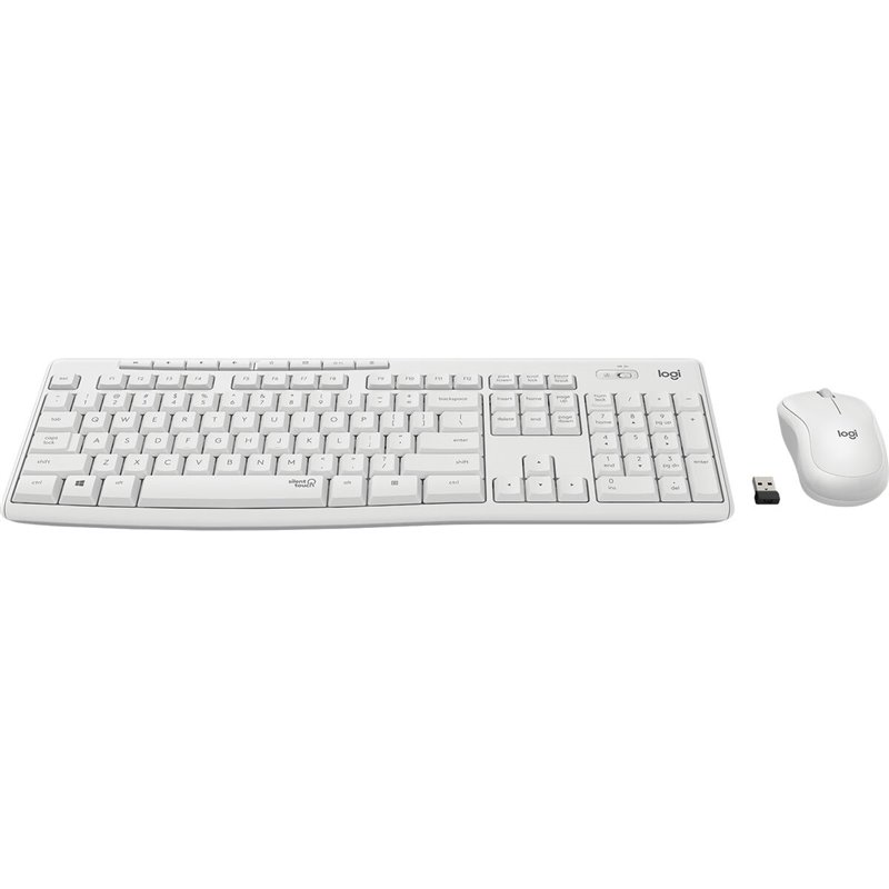 Image secondaire de Logitech MK295 Silent Wireless Combo clavier Souris incluse Bureau USB QWERTY Italien Blanc