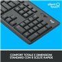 Logitech MK295 Silent Wireless Combo clavier Souris incluse Bureau USB QWERTY Italien Graphite