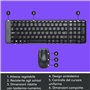 Logitech Wireless Combo MK220 clavier Souris incluse RF sans fil QWERTY Italien Noir