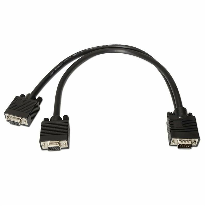 AISENS A113-0081 câble VGA 0,45 m VGA (D-Sub) 2 x VGA (D-Sub) Noir