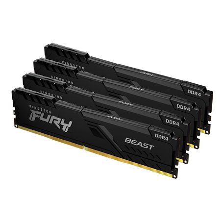Kingston Technology FURY 128Go 3200MT/s DDR4 CL16 DIMM (Kit de 4) Beast Black
