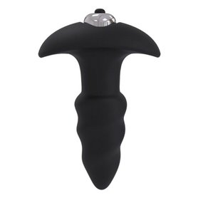 Plug Anal S Pleasures Wave Noir Noir/Argenté