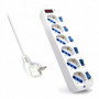 Multiprise 6 Prises avec Interrupteur Ewent EW3932-5M 3500W Blanc 82,99 €