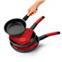 Poêle anti-adhésive BRA A411220 Rouge Acier inoxydable Aluminium