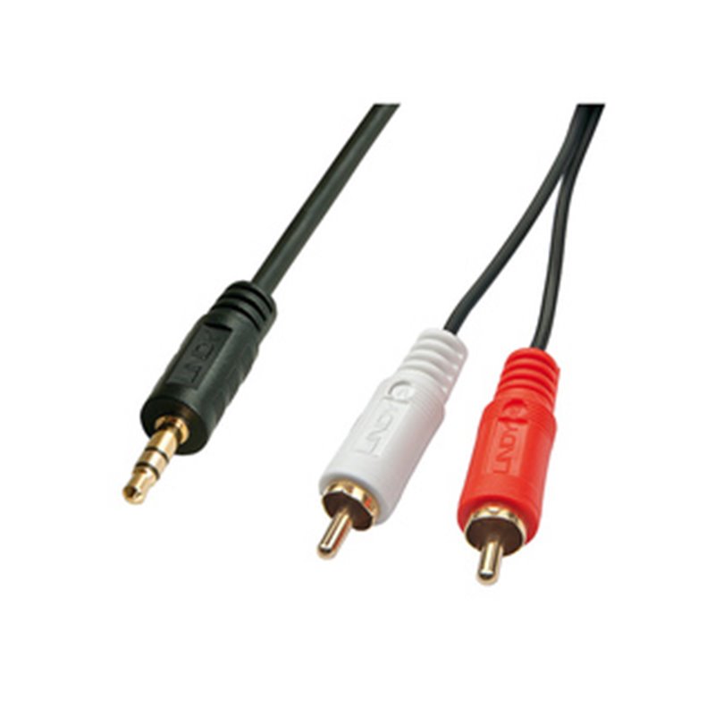 Lindy 35683 câble audio 5 m 2 x RCA 3,5mm Noir