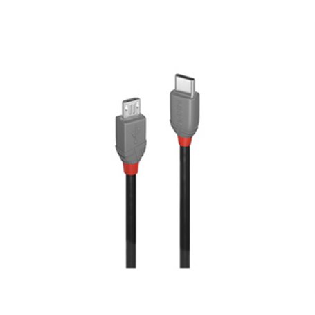 Lindy 36893 câble USB 3 m USB 2.0 USB C Micro-USB B Noir
