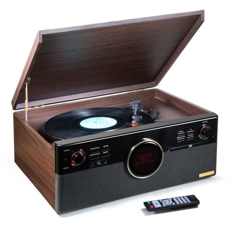 Tourne-disque TECHNAXX DAB BLUETOOTH RECORD-PLAYER TX-137 - Phono, Cassette, CD, USB, AUXIN, FM/DAB+ Radio