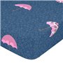 Drap housse HappyFriday MR FOX Multicouleur Bleu foncé 70 x 140 x 14 cm