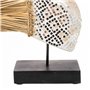 Figurine Décorative Alexandra House Living Noir Naturel Bois verre Algues marines Cheval 52 x 10 x 30 cm