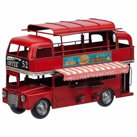 Figurine Décorative Alexandra House Living Rouge Fer ABS Le Bus 14 x 18 x 28 cm