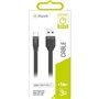 TAB CABLE PLAT 3A USB/TYPE C 1M NOIR