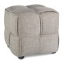 Tabouret cube rembourre gris