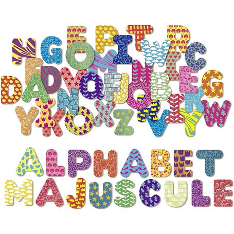 Lettres majuscules aimantees 56 pc