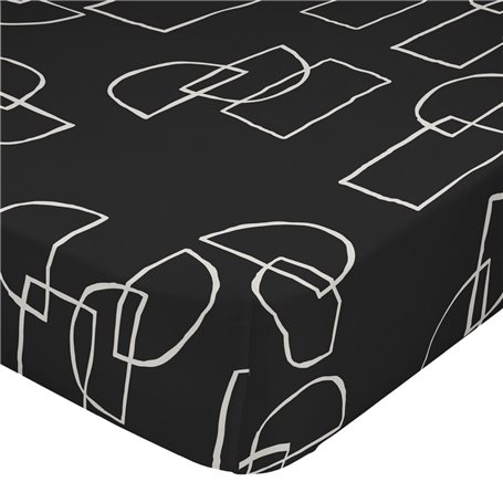 Drap housse HappyFriday BLANC Multicouleur 200 x 200 x 32 cm