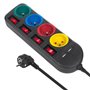 Rallonge 4 prises Schuko avec interrupteur MacLean MCE229B (1,5 m)