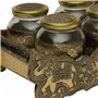 Plateau Alexandra House Living Doré verre Aluminium Bois MDF 13 x 6 x 25 cm